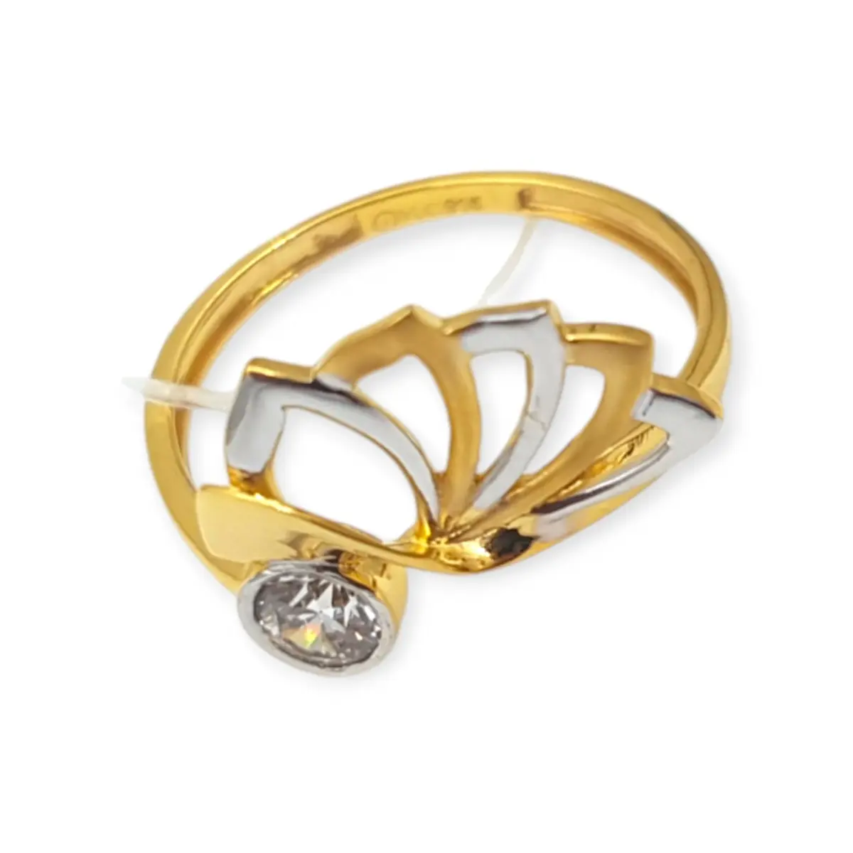 Beautiful Gold Fancy Ring for ladies with Amazing Design and Stone